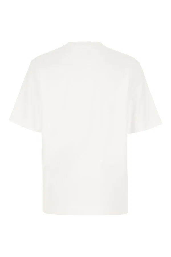 FENDI  |Crew Neck Pullovers Street Style Plain Cotton Short Sleeves