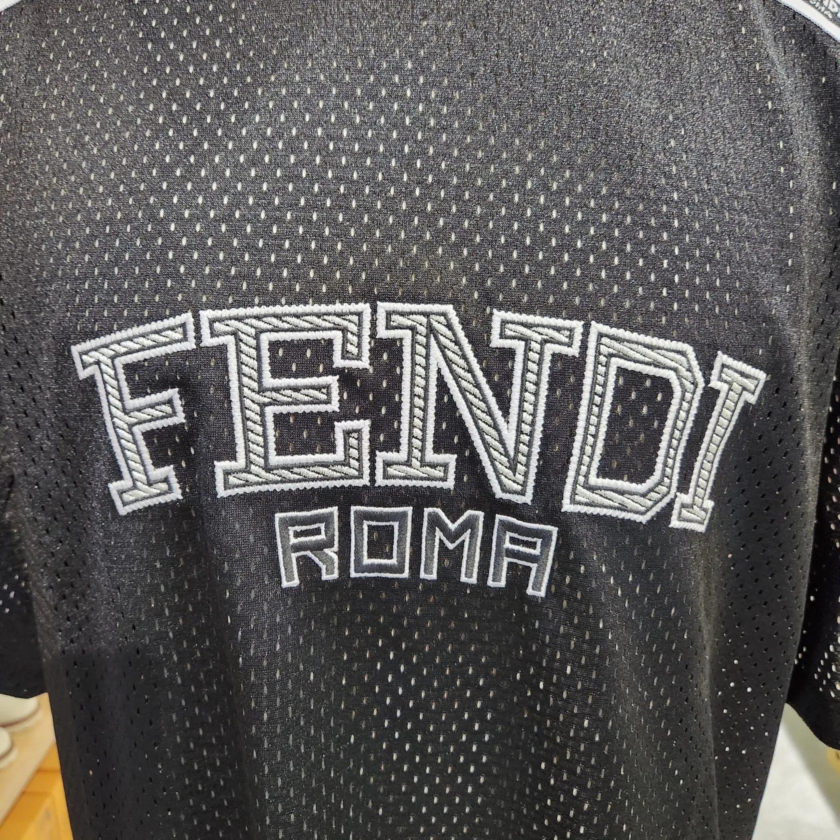 FENDI  |Crew Neck Pullovers Street Style Plain Short Sleeves Logo