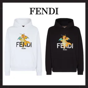 FENDI  |Pullovers Unisex Street Style Collaboration Bi-color