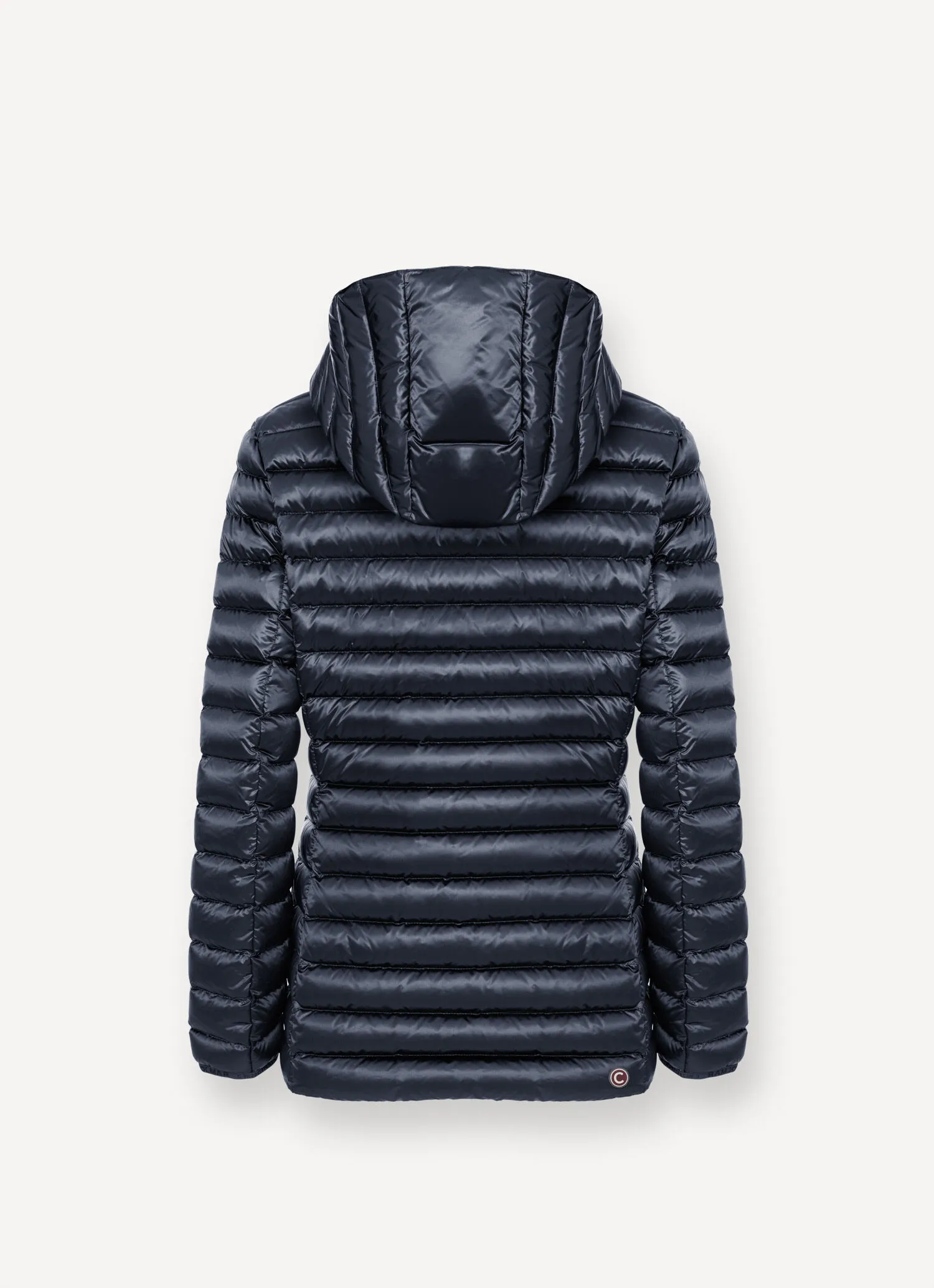 Fitted down jacket with hood-