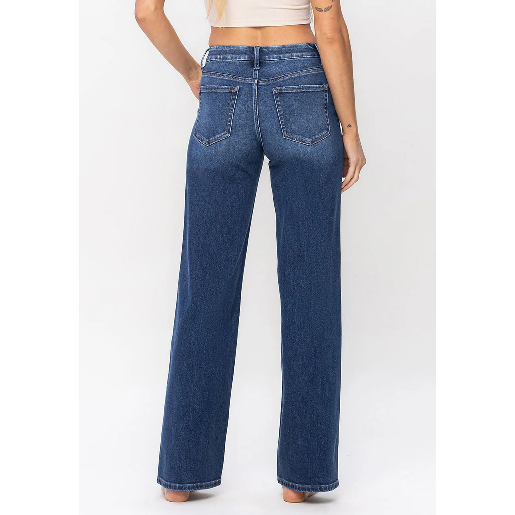 Flying Monkey Women's 90s Loose Dark Jeans