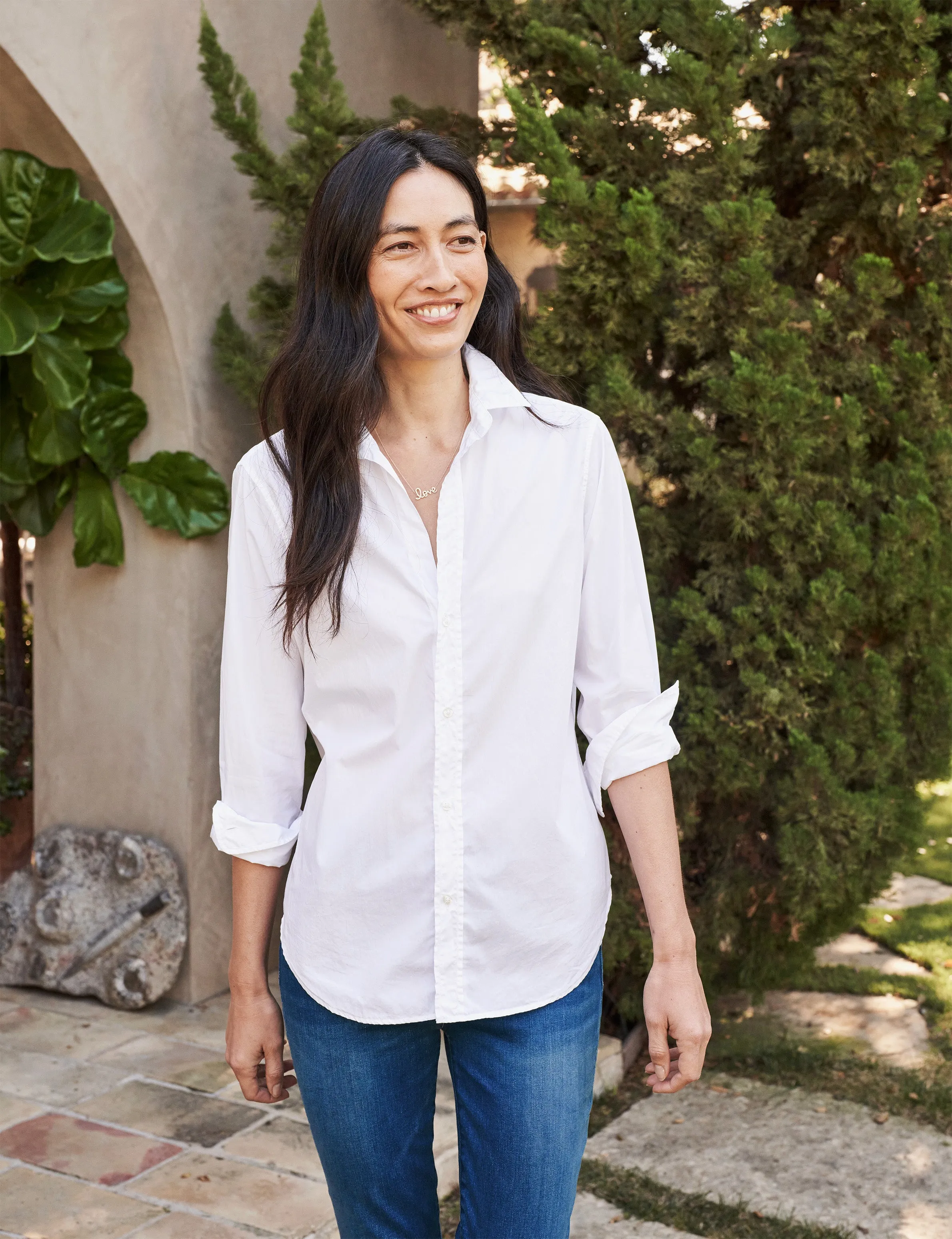 Frank & Eileen Frank Poplin Button Down in White