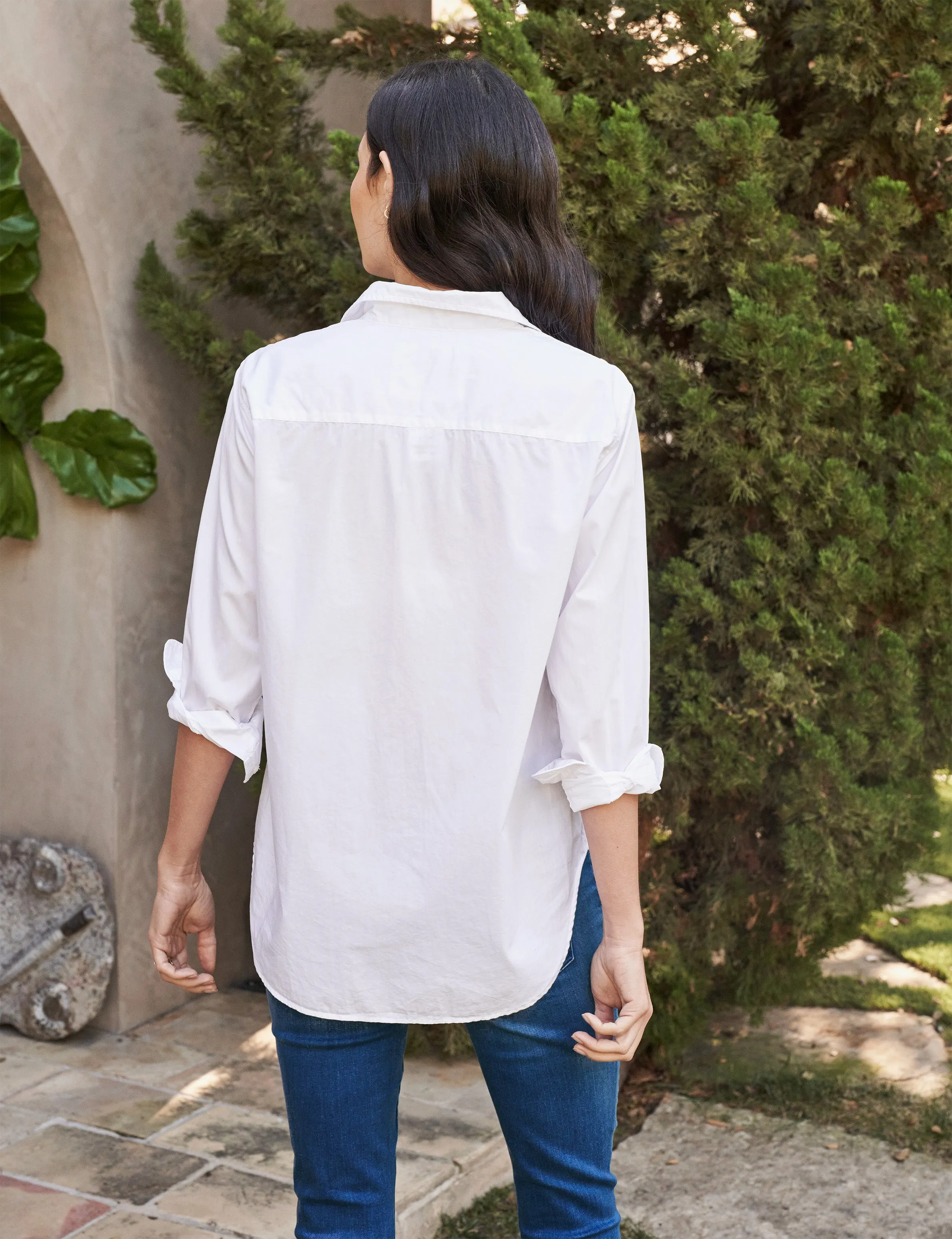 Frank & Eileen Frank Poplin Button Down in White