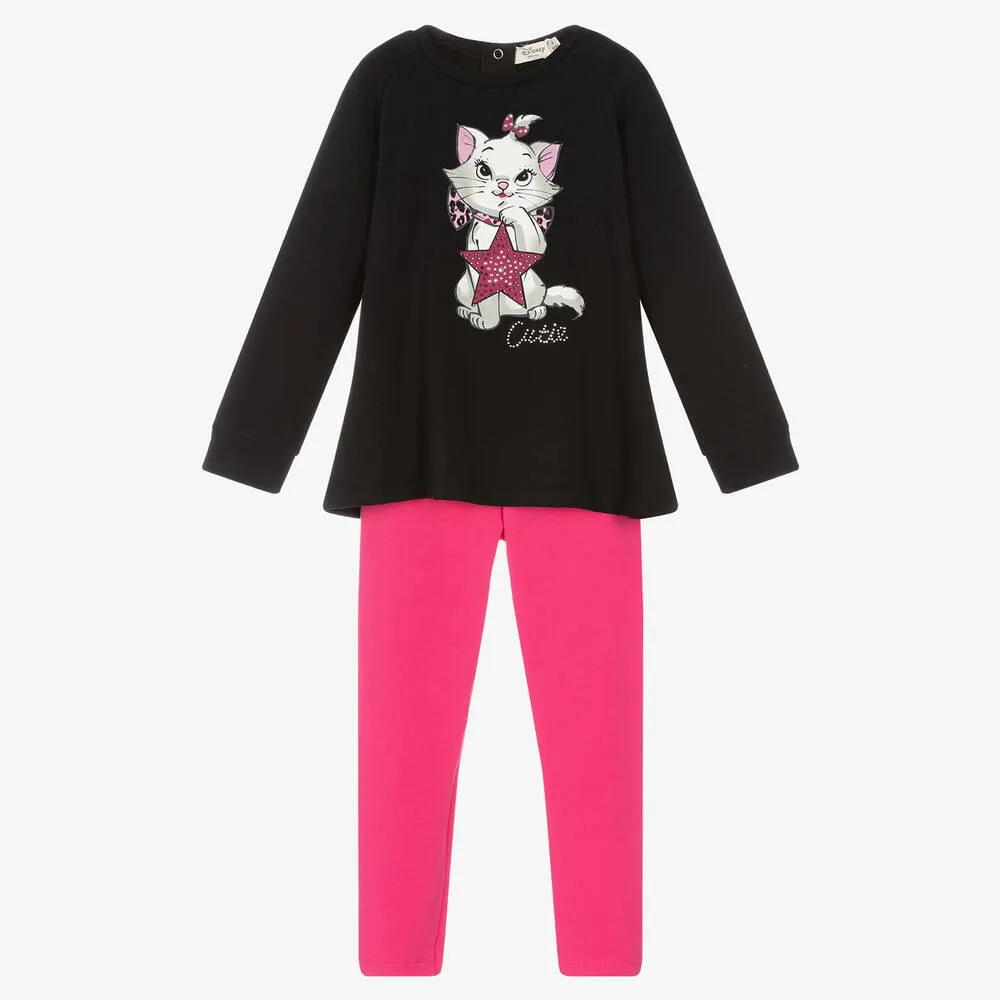 Girls Pink Disney Leggings Set