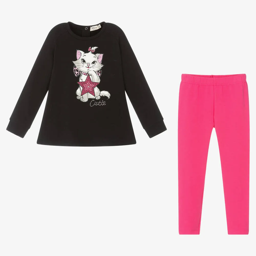 Girls Pink Disney Leggings Set