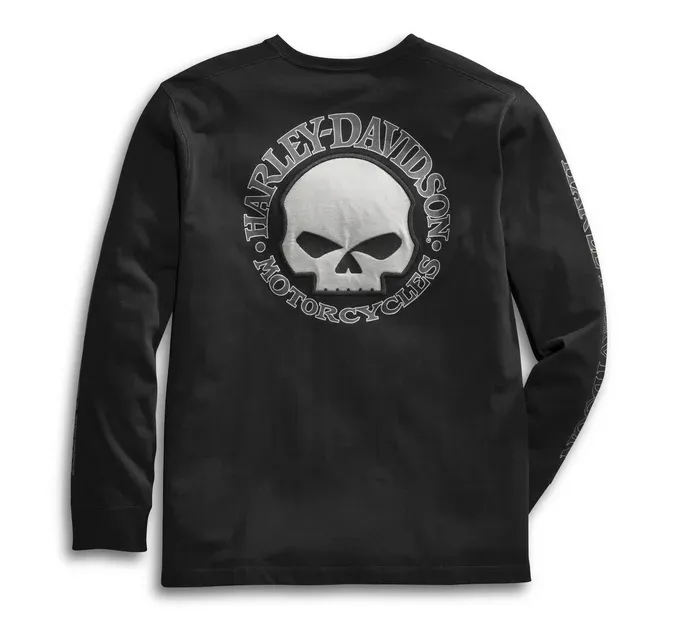 Harley Davidson  |Street Style U-Neck Long Sleeves Long Sleeve T-shirt Logo