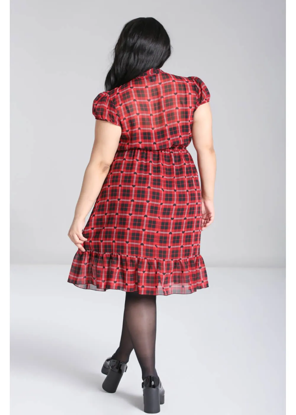 Hell Bunny Date Night Knee 60's Dress Red