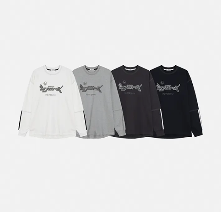 HUE  |Crew Neck Street Style Long Sleeves Plain Cotton