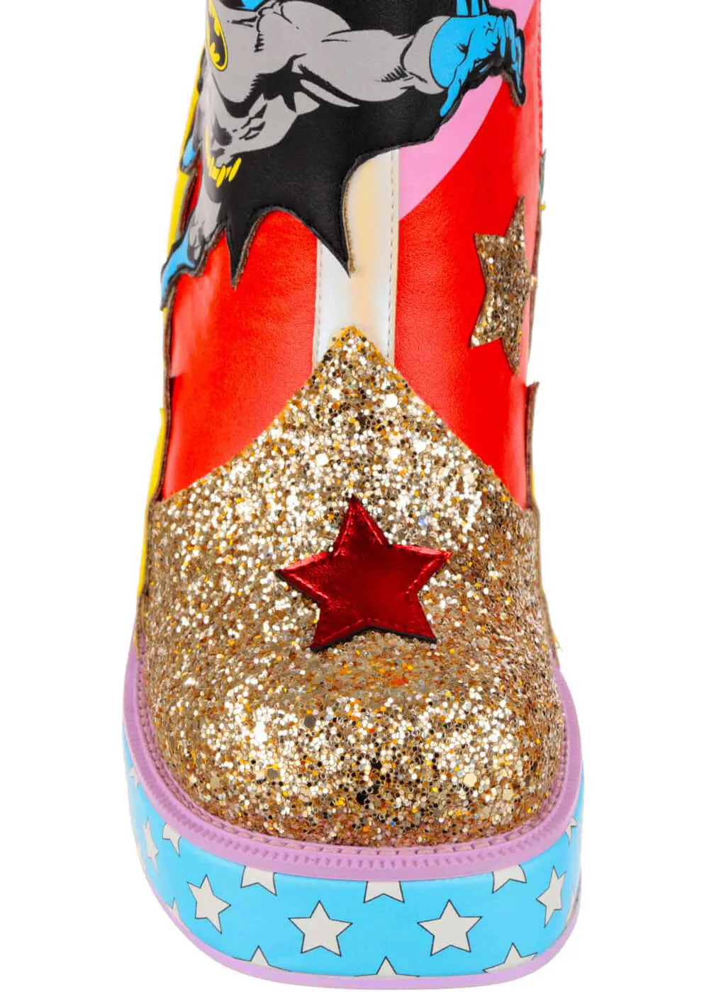 Irregular Choice x Justice League Team Up Boots Red