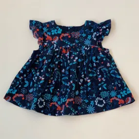 Jacadi Navy Floral Print Blouse: 24 Months