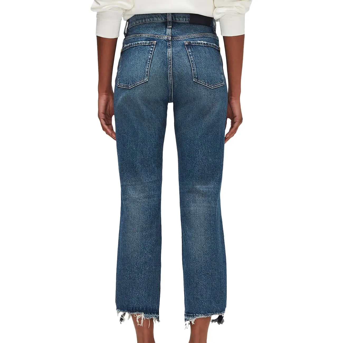 JEANS LOGAN CON FONDO SFRANGIATO Donna Mid Blue