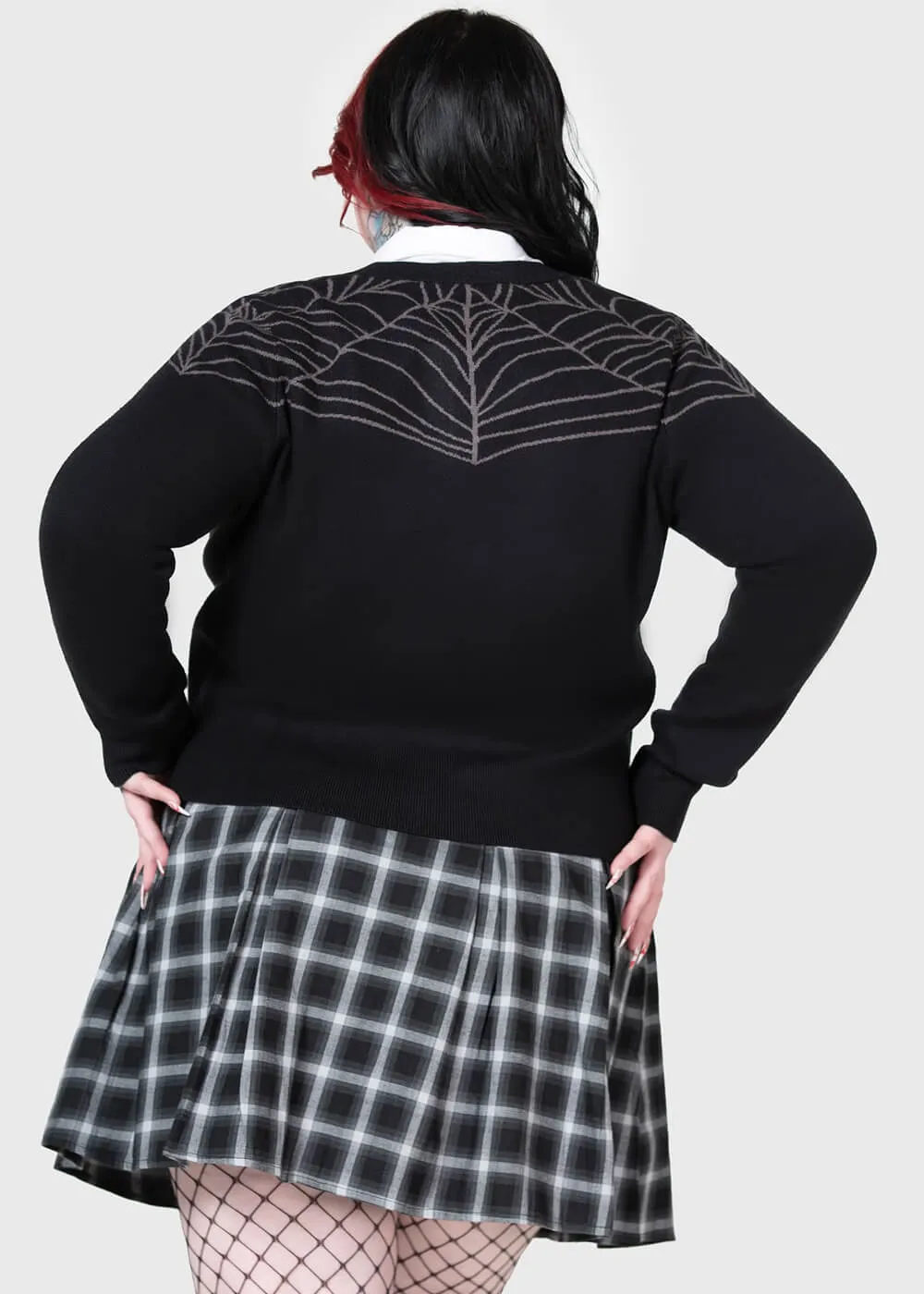 Killstar Web With It Cardigan Black