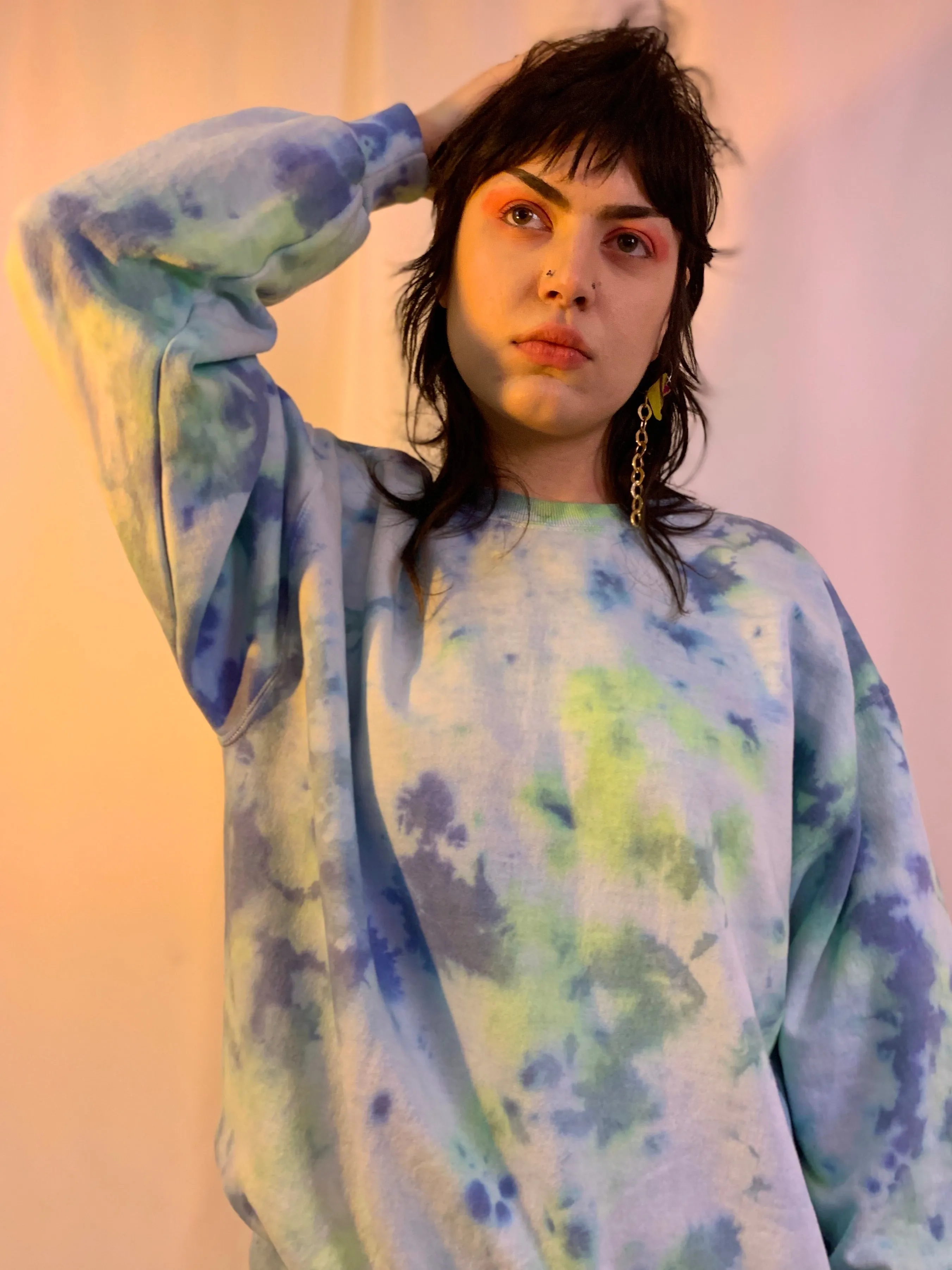 Lime tie dye sweatshirt