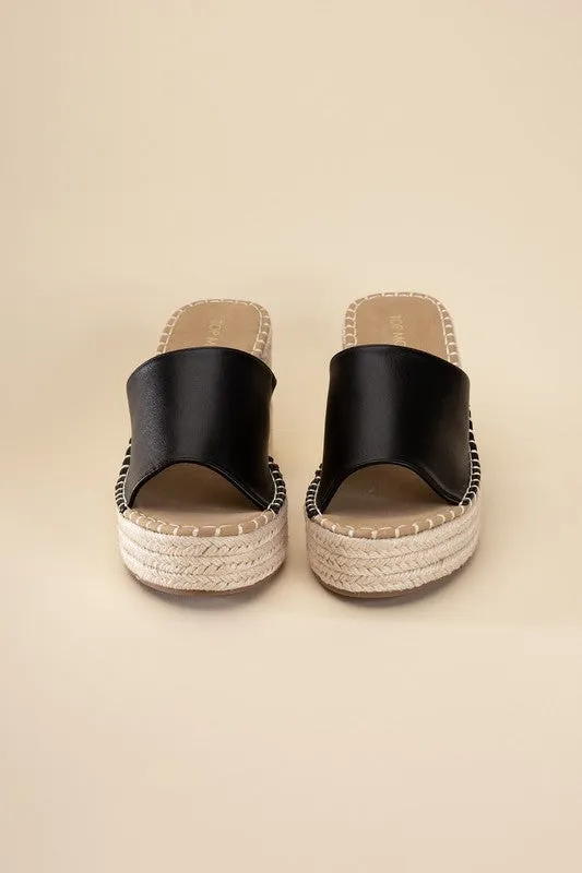 LOCK ESPADRILLE MULE HEELS