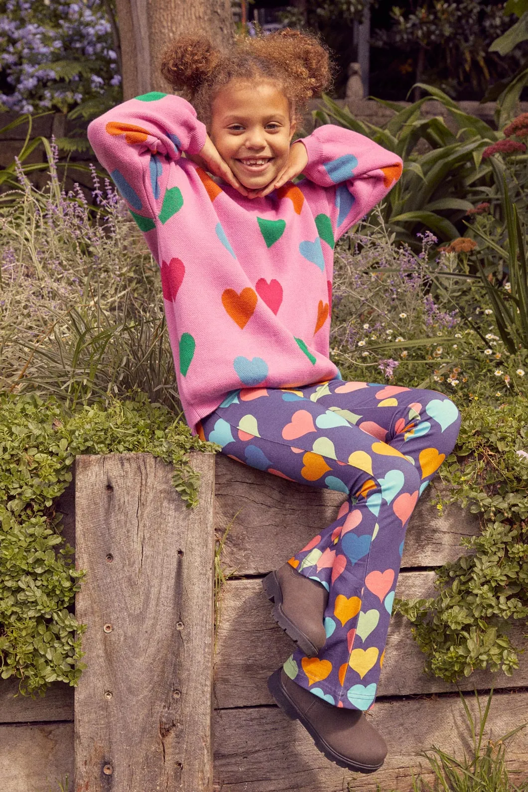 Love Heart Kids Flared Legging