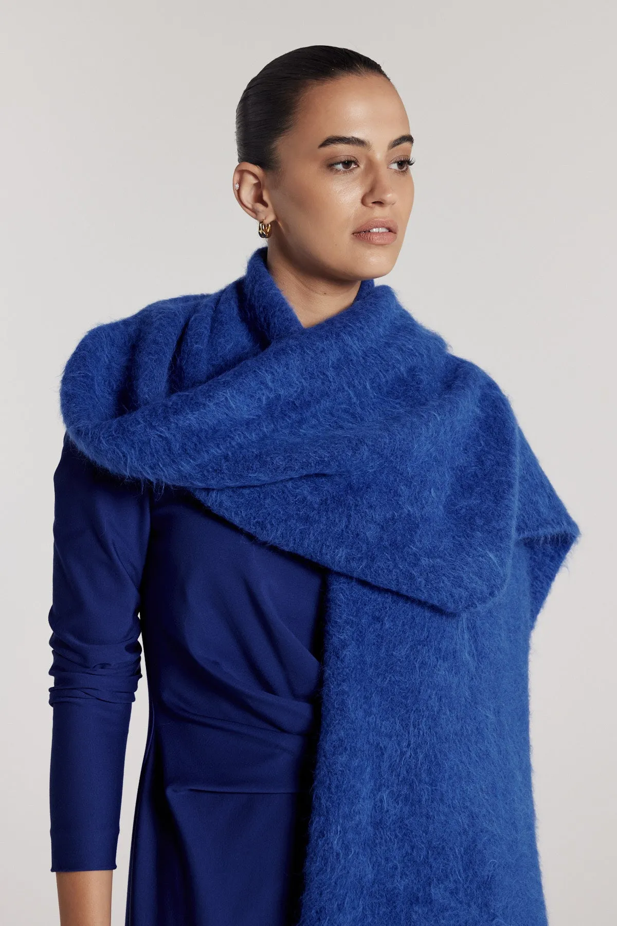 Luxe Alpaca Scarf - Cobalt