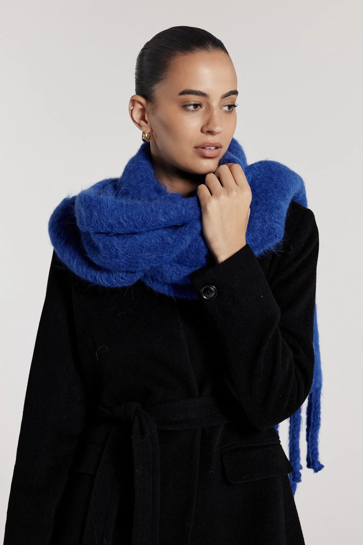 Luxe Alpaca Scarf - Cobalt