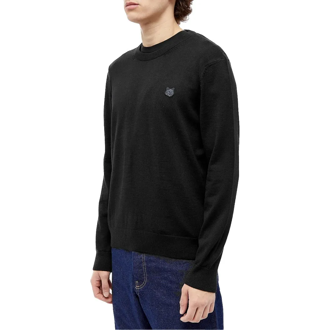 MAISON KITSUNE  |Crew Neck Pullovers Unisex Wool Long Sleeves Plain