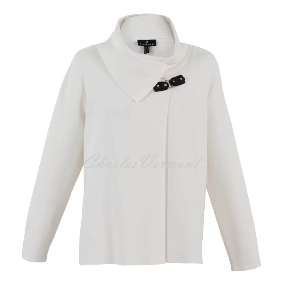 Marble Buckle Cardigan - Style 7178-104 (Ivory)