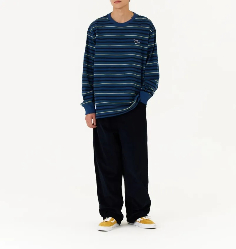 Mark Gonzales  |[MARK GONZALES] ★ ANGEL WAPPEN MULTI STRIPE L/S TEE