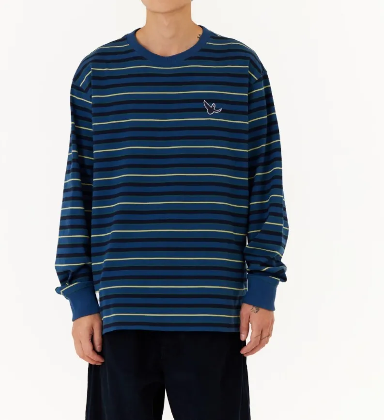 Mark Gonzales  |[MARK GONZALES] ★ ANGEL WAPPEN MULTI STRIPE L/S TEE