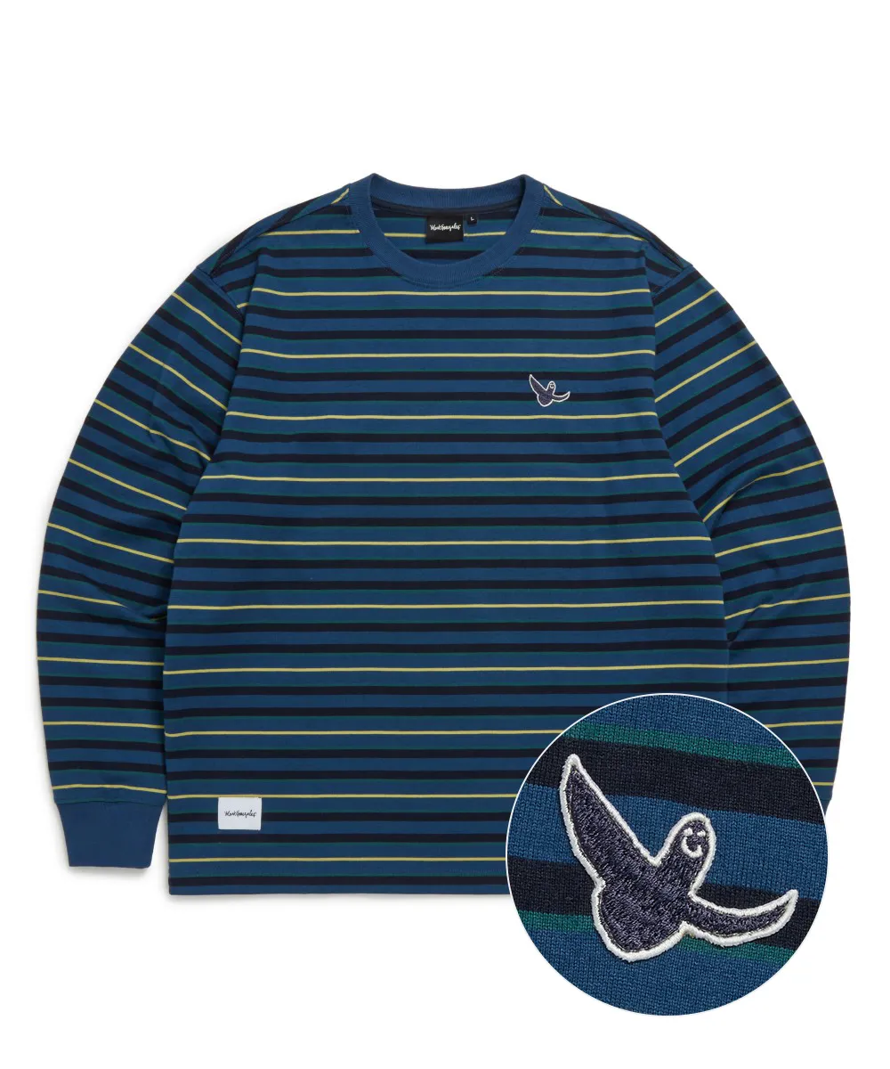 Mark Gonzales  |[MARK GONZALES] ★ ANGEL WAPPEN MULTI STRIPE L/S TEE