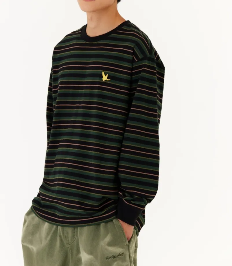 Mark Gonzales  |[MARK GONZALES] ★ ANGEL WAPPEN MULTI STRIPE L/S TEE