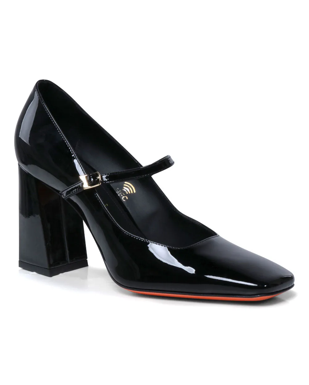 Marta Patent 85 Mary Jane Pump in Black