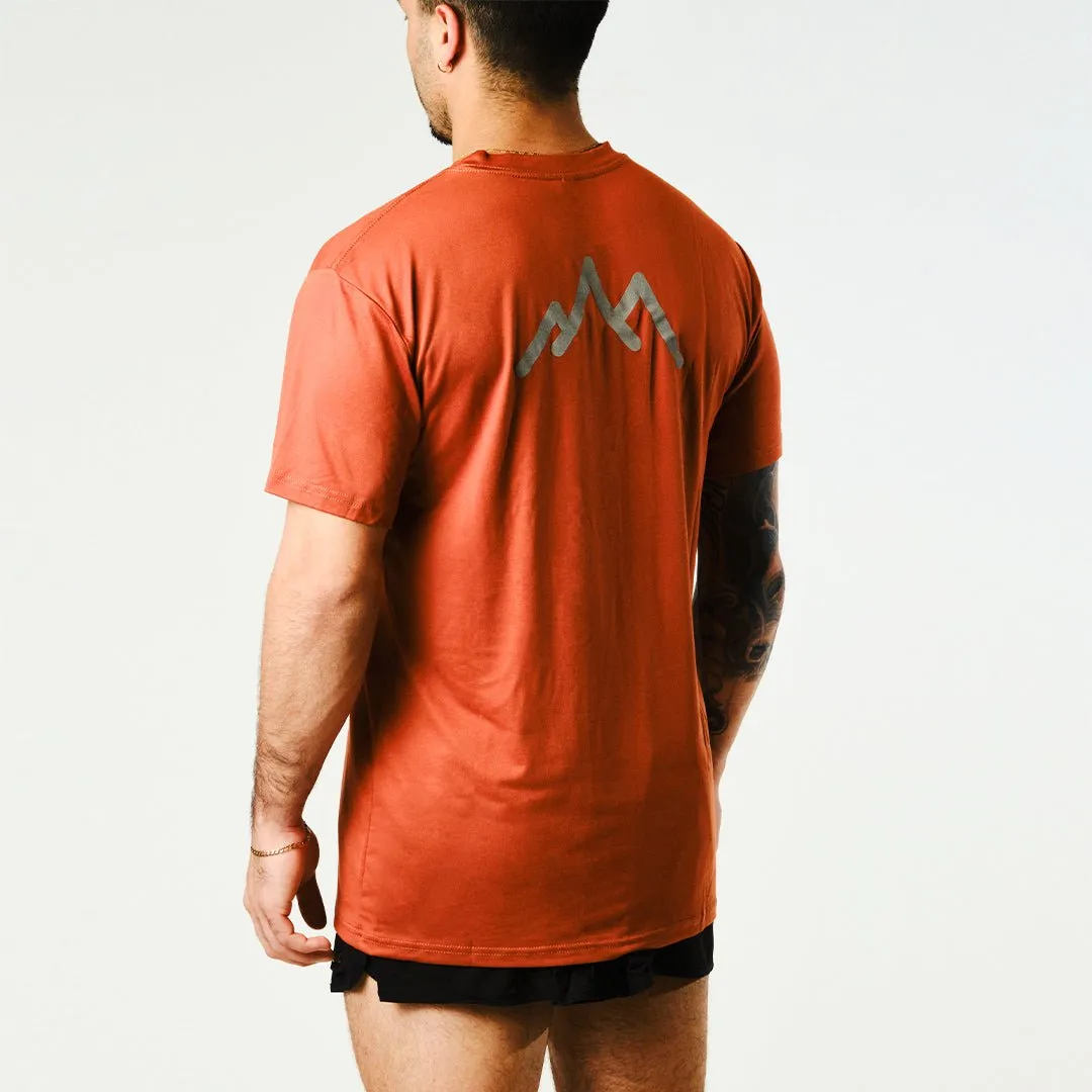 Men's Tarkine Ultra-Eco Run Tee (Orange/Standard Thickness)