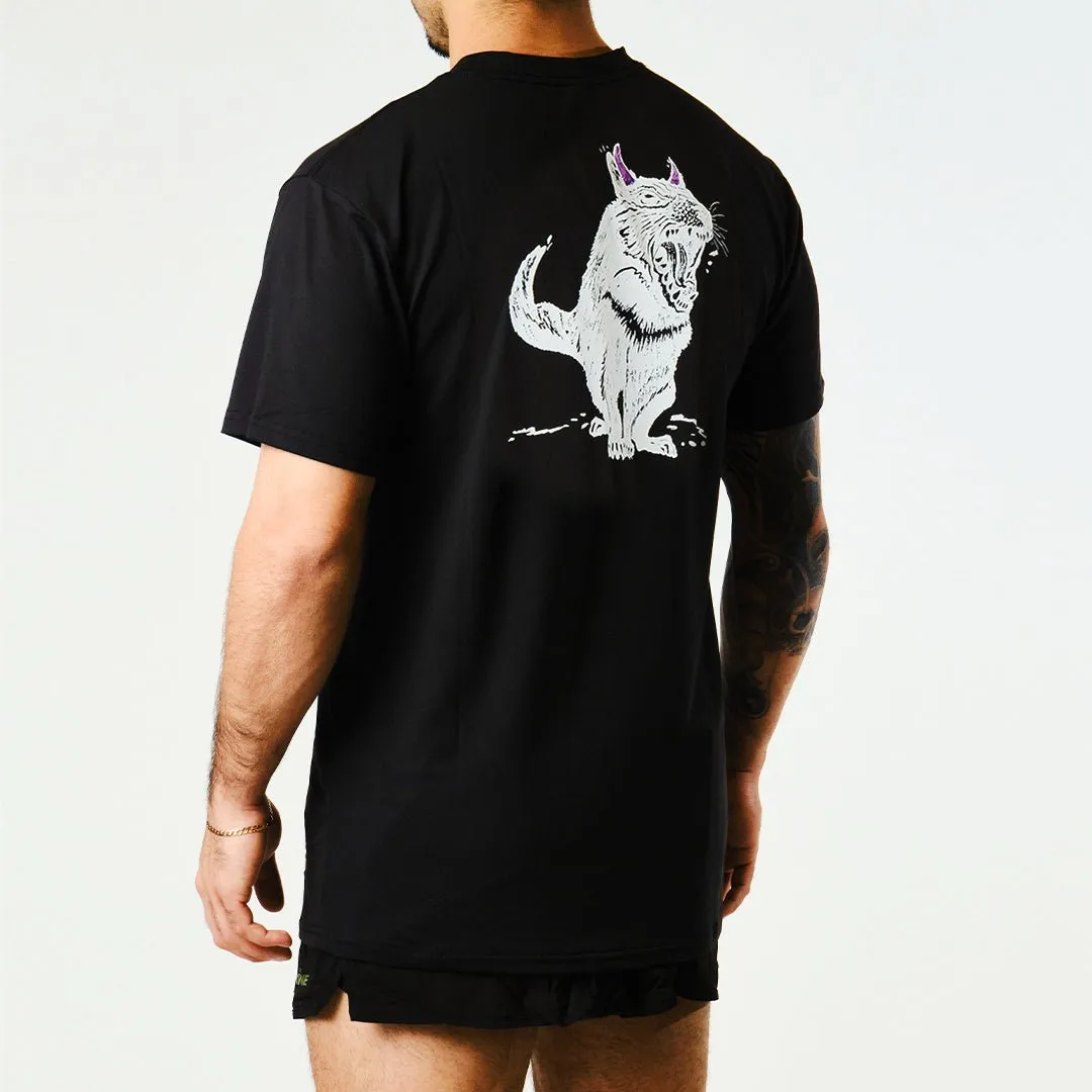 Men's Tarkine Ultra-Eco Run Tee (Tassie Devil Black/Standard Thickness)