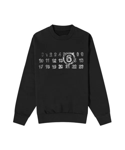 MM6 Maison Margiela  |Pullovers Unisex U-Neck Long Sleeves Plain Cotton Logo