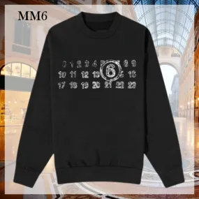 MM6 Maison Margiela  |Pullovers Unisex U-Neck Long Sleeves Plain Cotton Logo