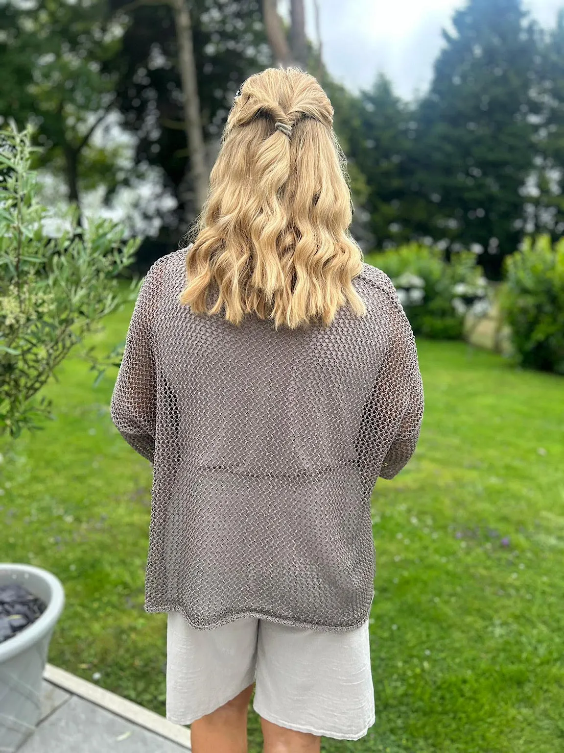 Mocha Loose Weave Knit Michaela