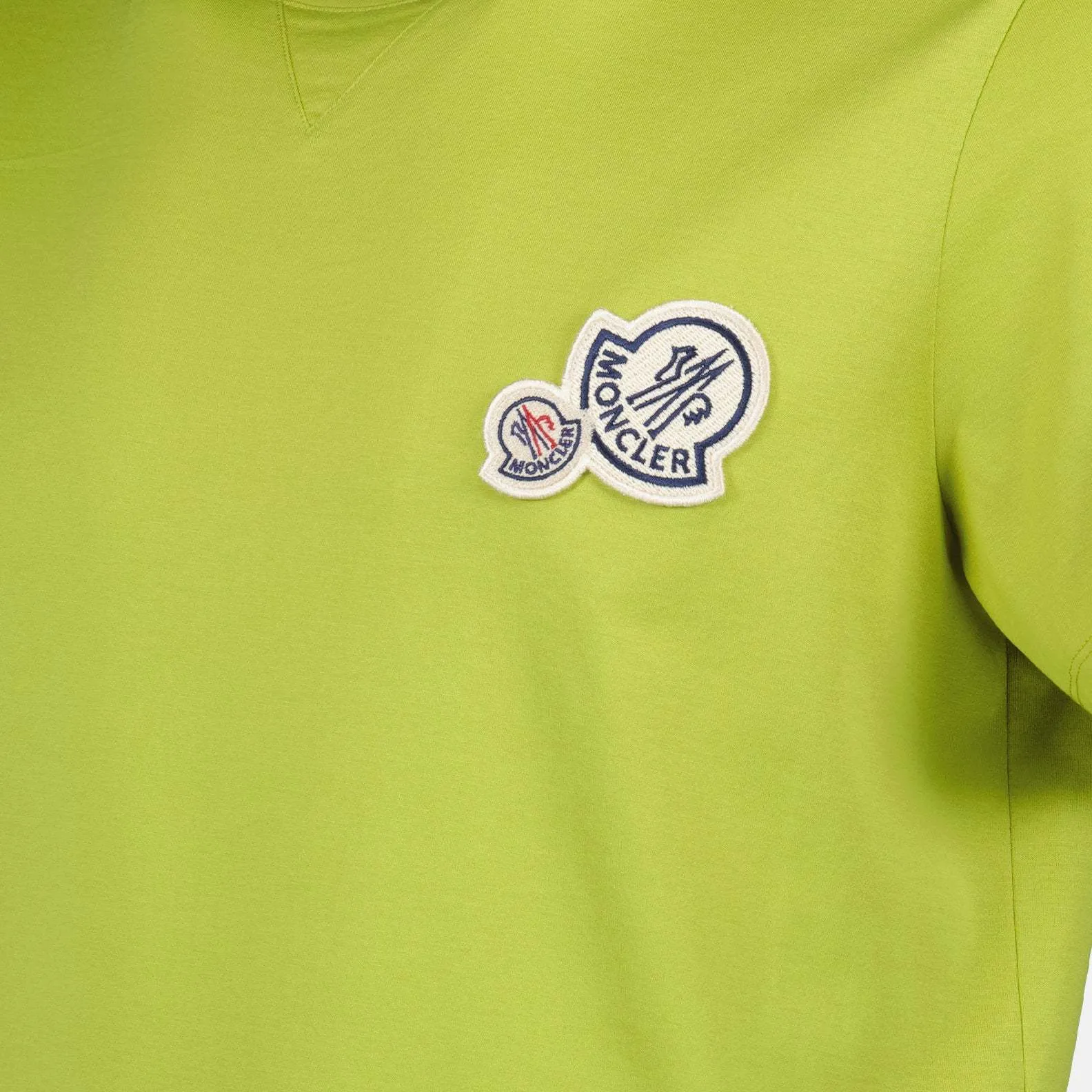 MONCLER  |Crew Neck Pullovers Street Style Cotton Short Sleeves Logo