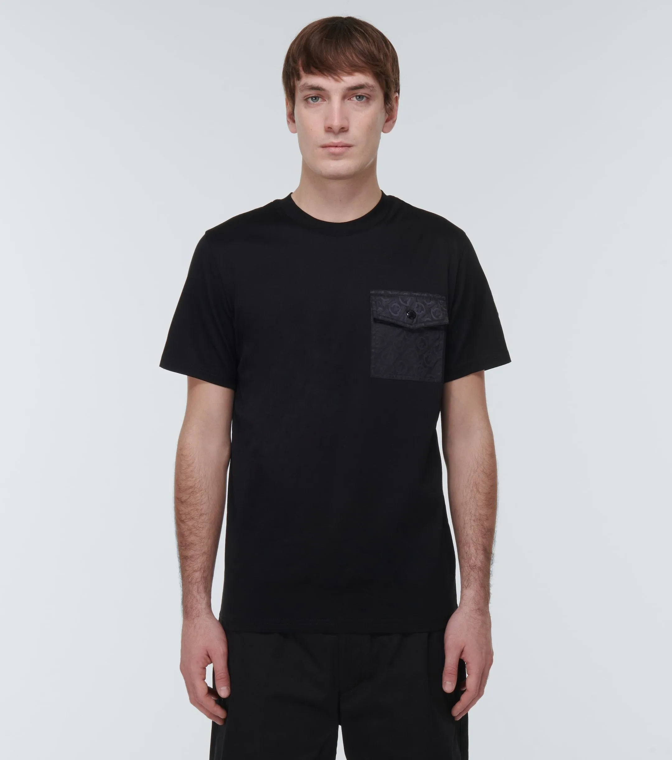 MONCLER  |Crew Neck Pullovers Street Style Plain Cotton Short Sleeves