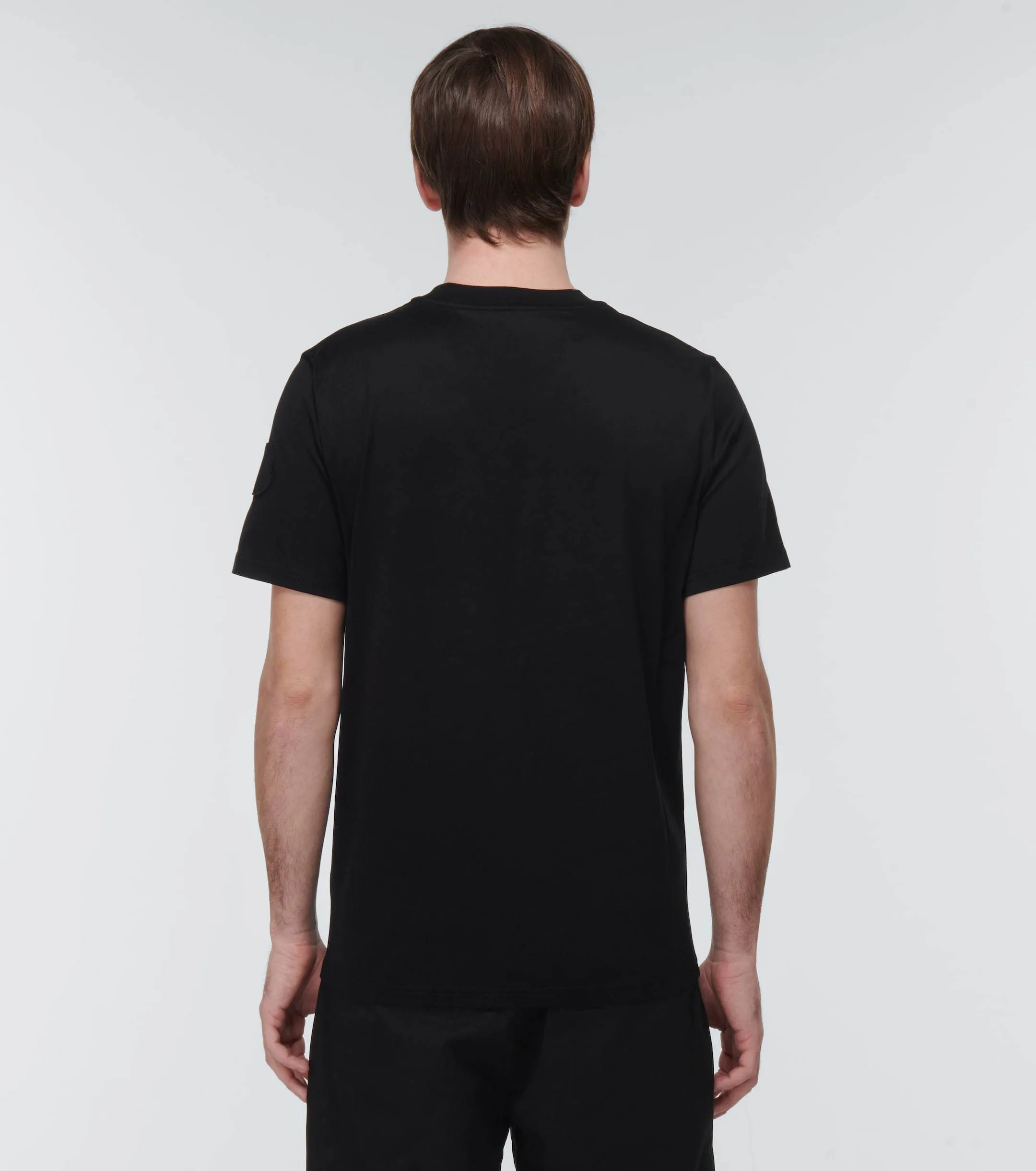 MONCLER  |Crew Neck Pullovers Street Style Plain Cotton Short Sleeves