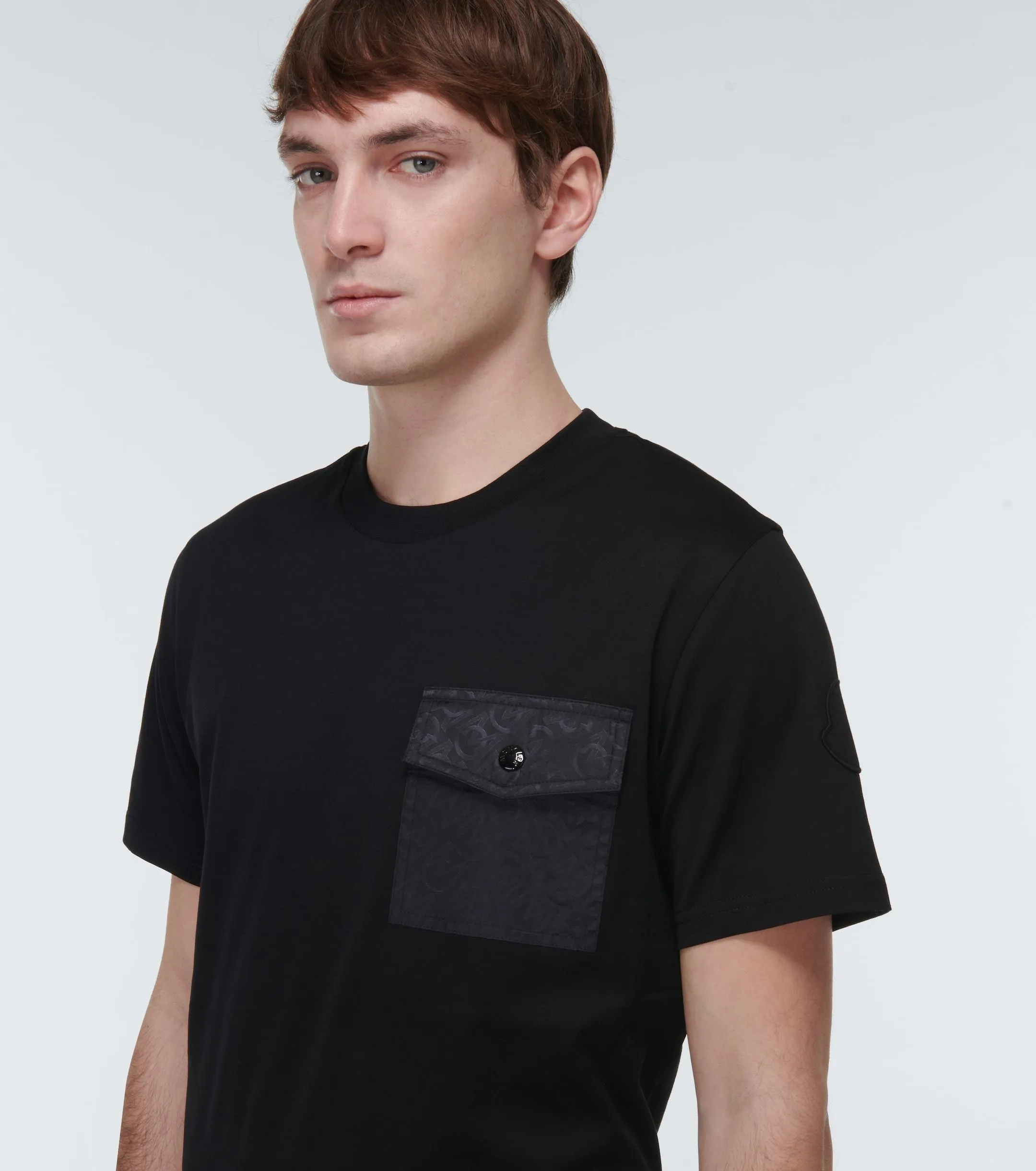 MONCLER  |Crew Neck Pullovers Street Style Plain Cotton Short Sleeves