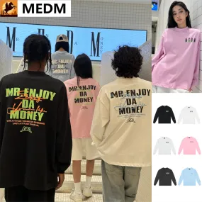 MR. ENJOY DA MONEY  |Unisex Street Style Long Sleeves Cotton Long Sleeve T-shirt