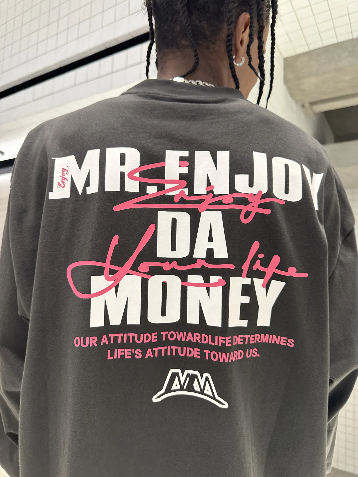 MR. ENJOY DA MONEY  |Unisex Street Style Long Sleeves Cotton Long Sleeve T-shirt