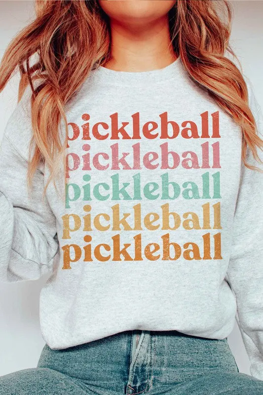 MULTI PICKLEBALL REPEAT GRAPHIC SWEATSHIRT