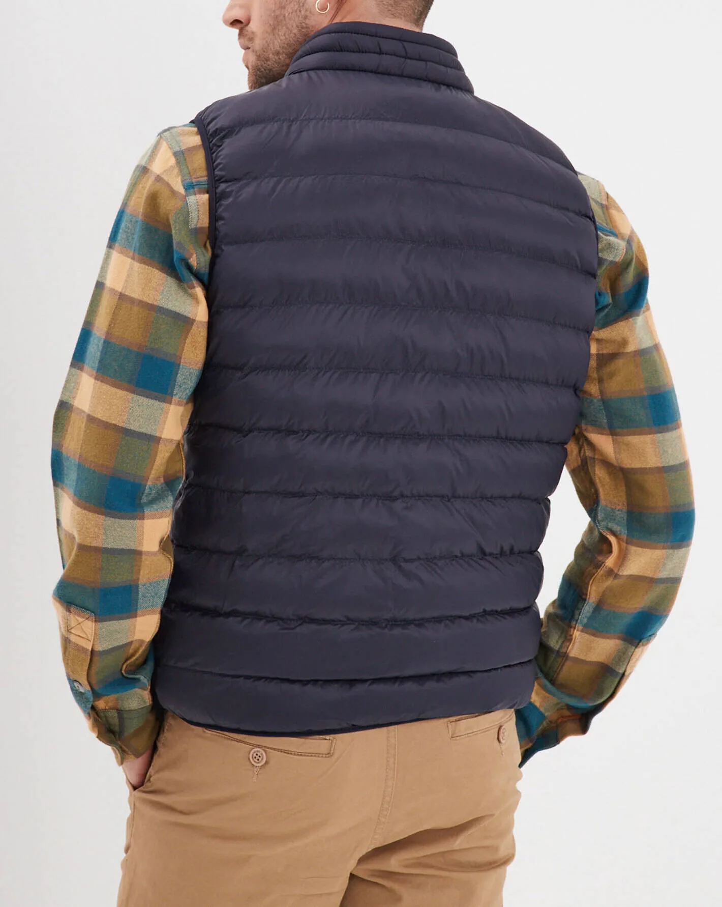 Navy sleeveless down jacket “103101”