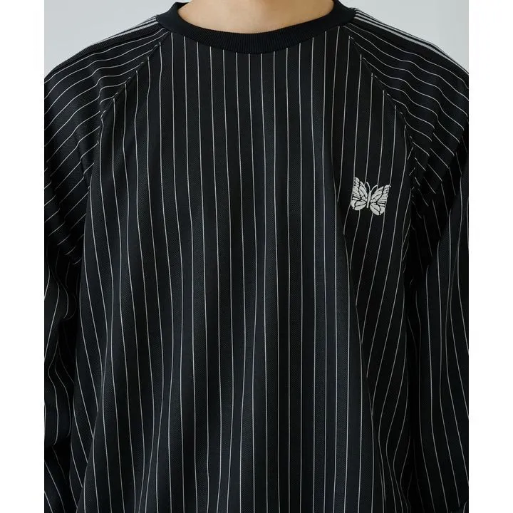 Needles  |Crew Neck Pullovers Stripes Unisex Street Style Long Sleeves