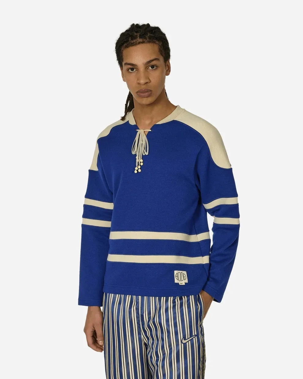 Nike  |Crew Neck Pullovers Stripes Unisex Wool Street Style