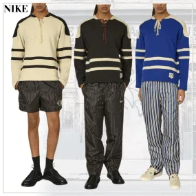 Nike  |Crew Neck Pullovers Stripes Unisex Wool Street Style