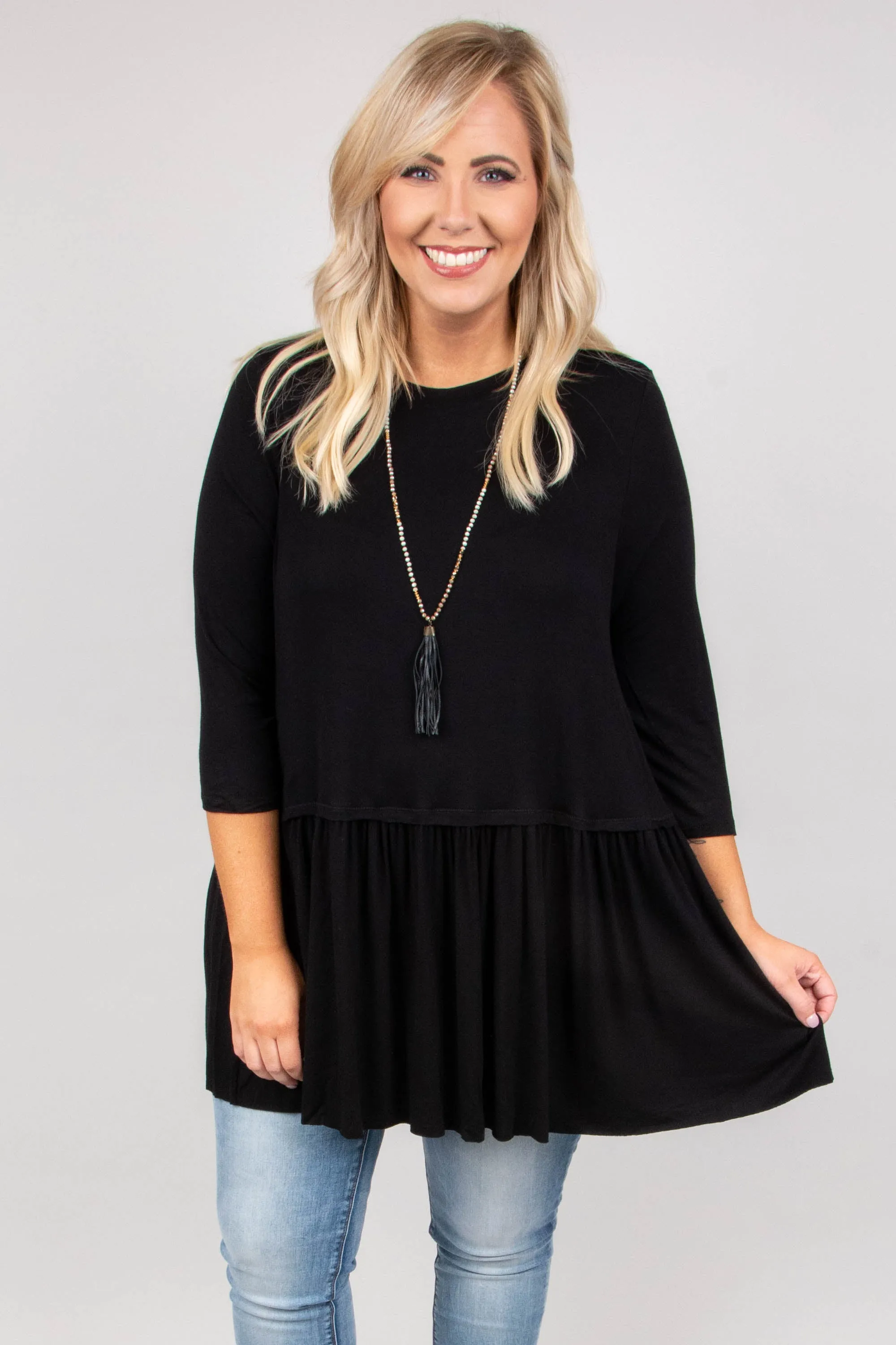 No More Drama Tunic, Black