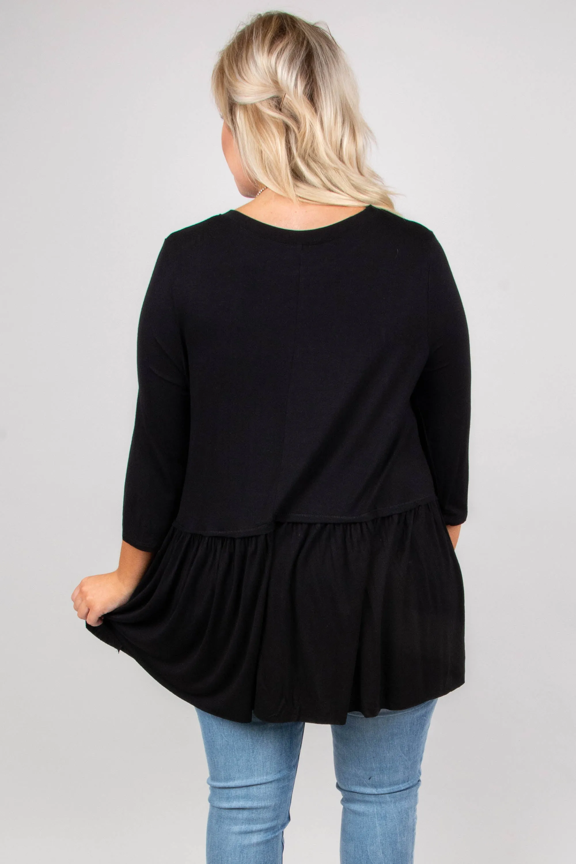 No More Drama Tunic, Black