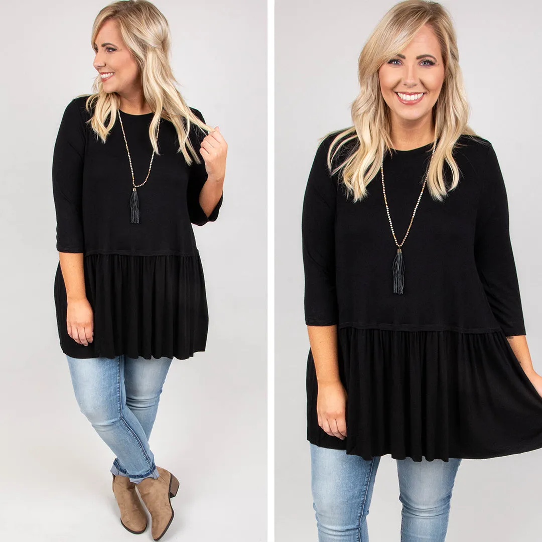 No More Drama Tunic, Black