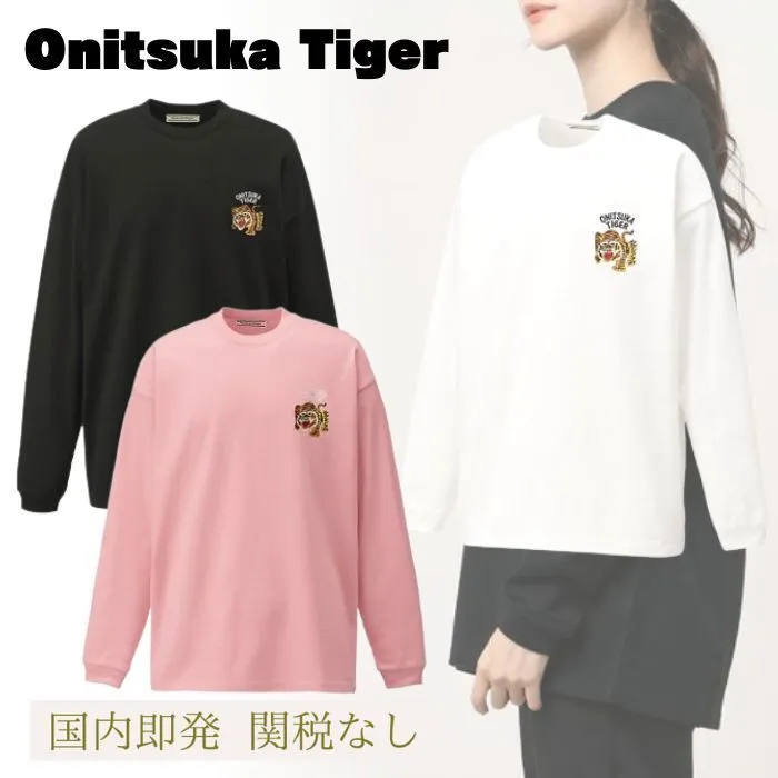 Onitsuka Tiger  |Unisex Street Style Long Sleeves Plain Cotton