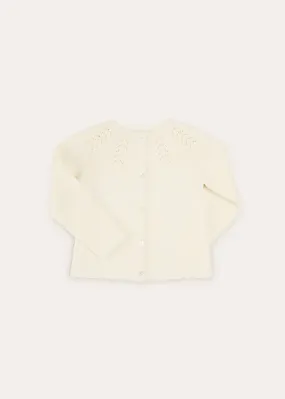 Openwork Cardigan In Cream (6mths-10yrs)