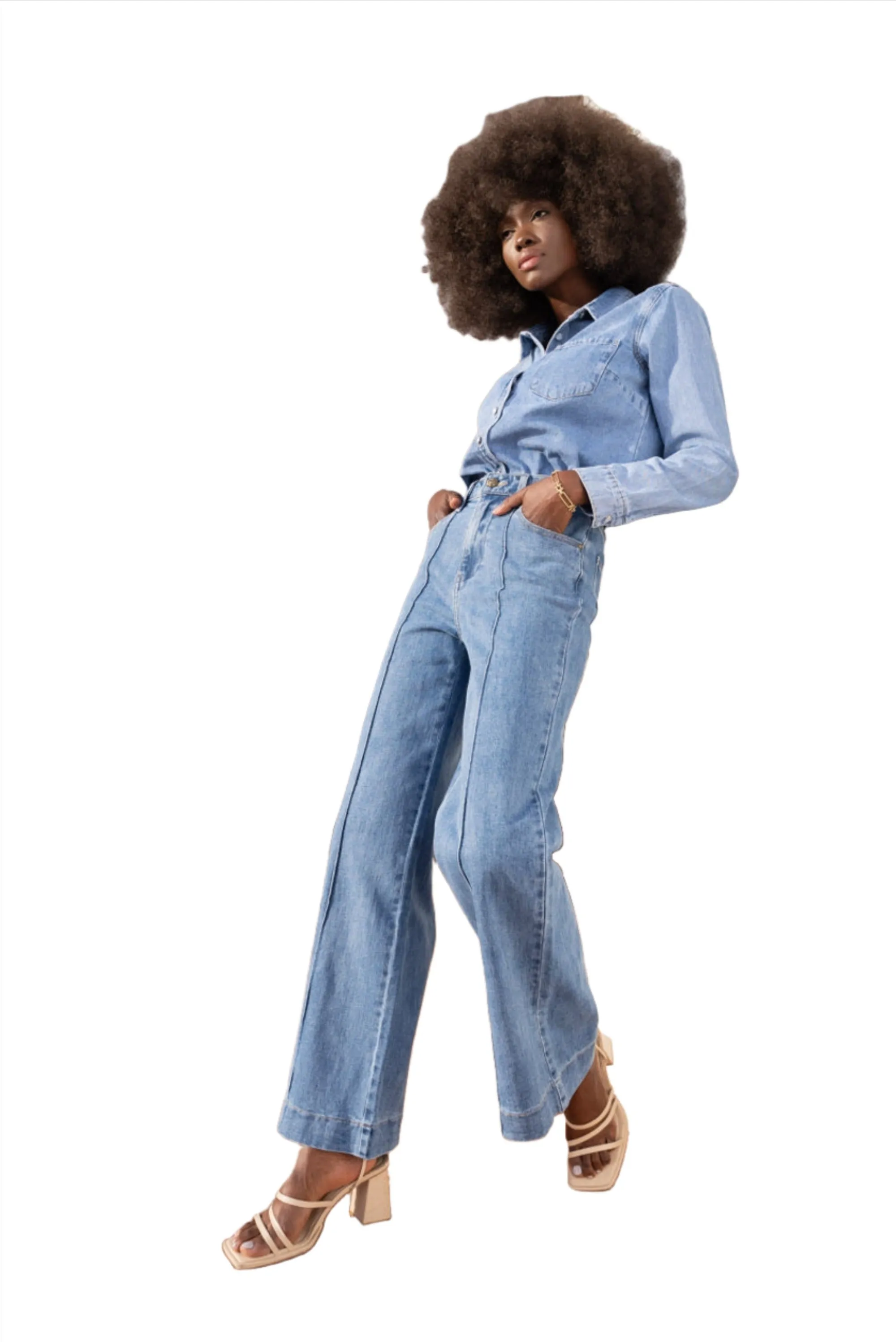 Oraije Paris Faustinette Jean in Stone Denim